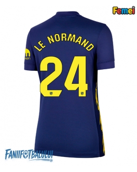 Atletico Madrid Robin Le Normand #24 Tricou Fotbal Replică 2025-26 Femei Deplasare